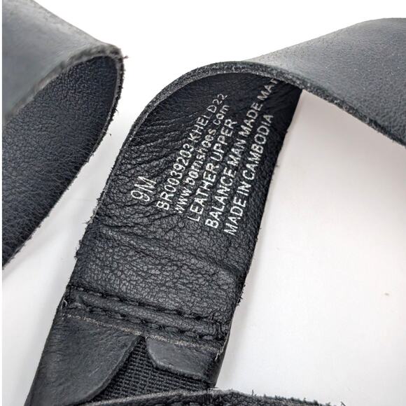 Børn Leah Ankle Strap Sandal Women's Leather Black/Brown Size US9M EU40 - Picture 6 of 8